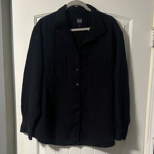 GAP Women's Black Button Down Shirt